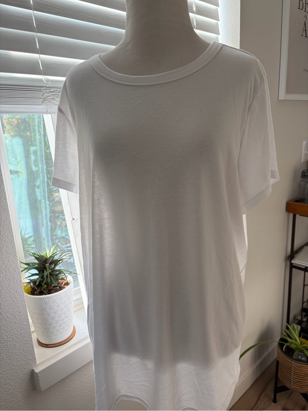 SO White Short Sleeve Crew Neck Tee